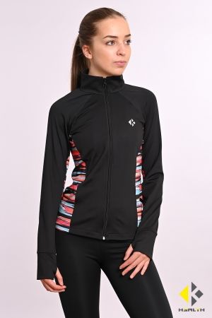  Women's Full-Zip Jacket KHEALTH BLACK & COLORFUL