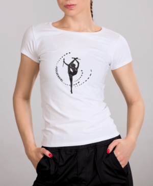 Women's sports t-shirt KHEALTH GOLDEN GIRL WHITE