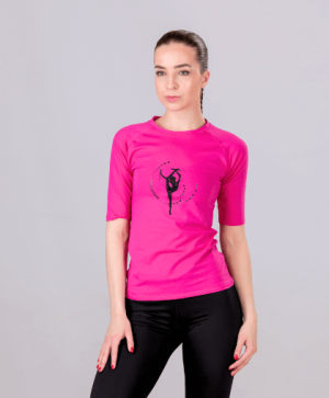 Women's sports t-shirt KHEALTH GOLDEN GIRL PINK